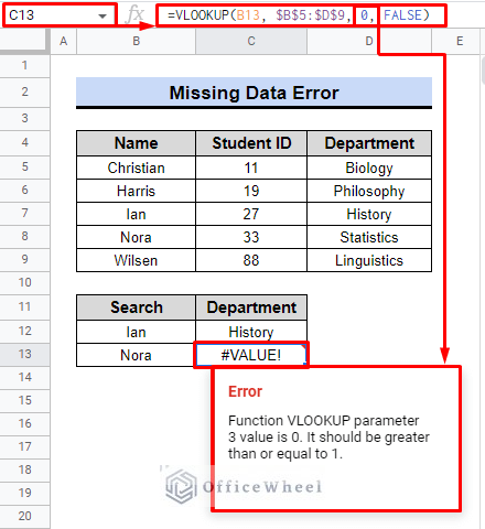 #value! error 
