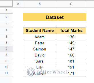 google sheets index function