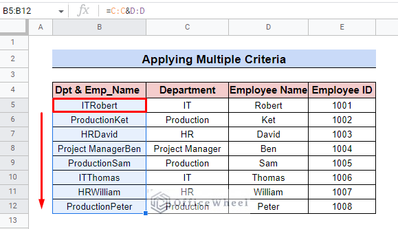 create helper column in google sheets