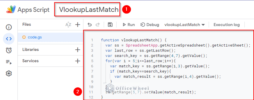 using Apps Script to VLOOKUP Last Match in Google Sheets