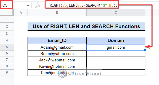 Remove Characters from Left using search function