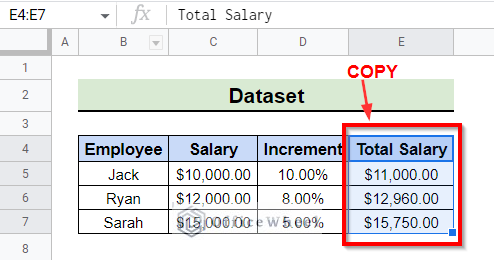 Paste as Values in Google Sheets