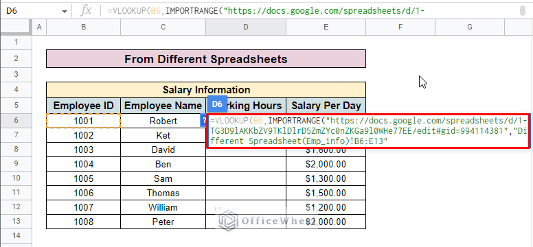 insert data range for vlookup from another sheet