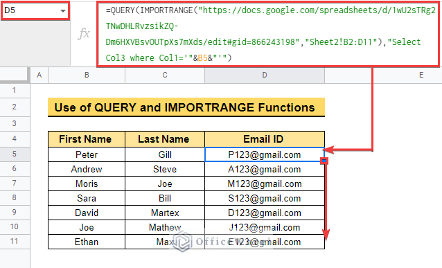 Vlookup Importrange Using QUERY Function in Google Sheets