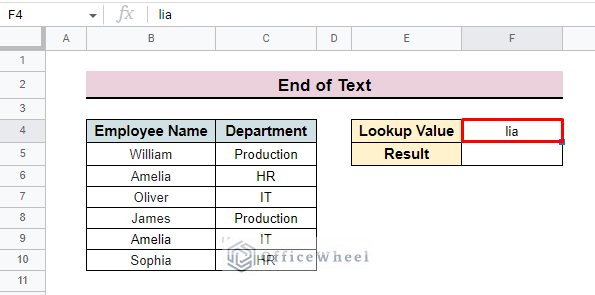 set lookup value 
