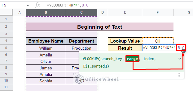 input range in google sheets