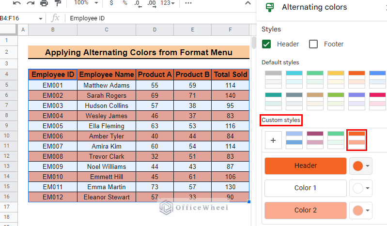 create custom style in the custom styles panel