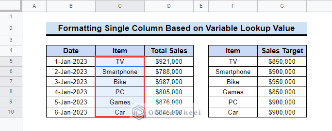 Selecting single column