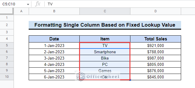 Selecting Single Column