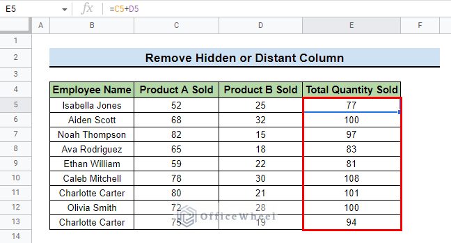 final output after solving google sheets double click fill down not working