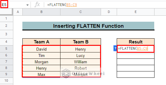 input range for the function