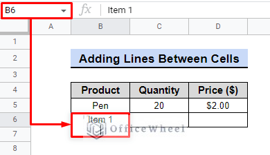 using of keyboard shortcut