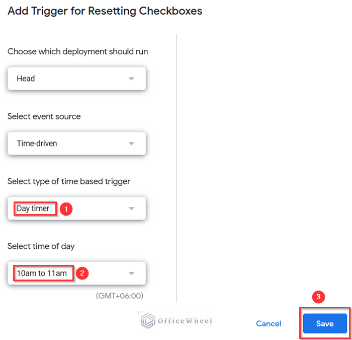 Selecting Time Period for Trigger