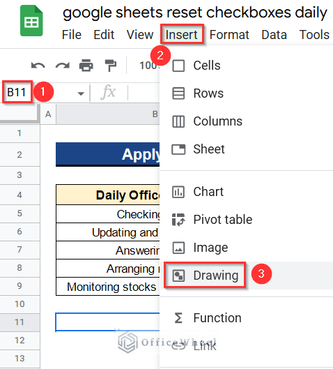 Opening Drawing Window Under Insert Menu