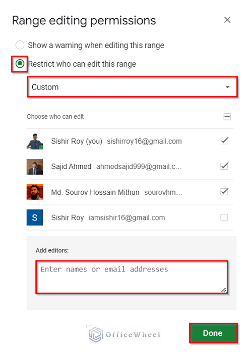 Restrict Users Excluding Certain Users to Protect Formulas in Google Sheets