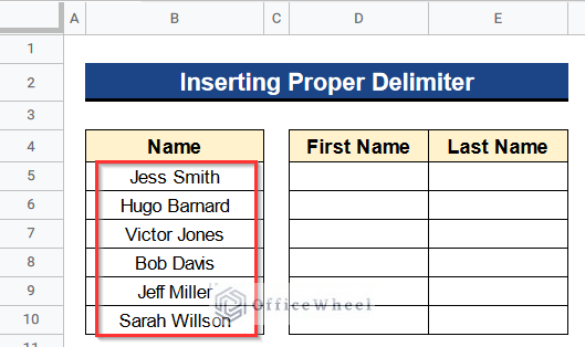 Putting Space As A Delimiter Between Texts