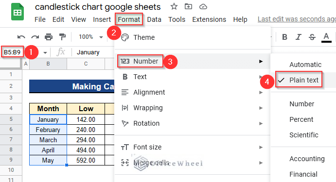 Choosing Text Format for Months
