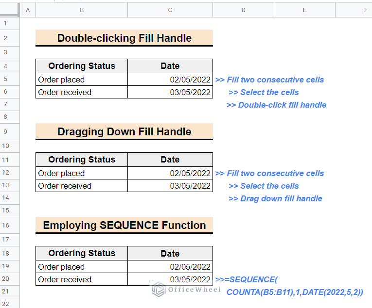 overview of the article google sheets fill column with dates 