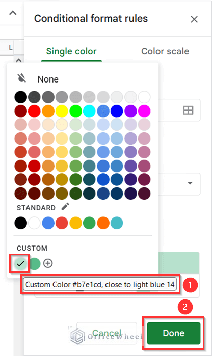 Choosing Color at Color Window